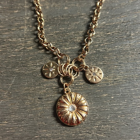 Gold-Tone Pendant Necklace and Earring Set - Picture 2 of 3